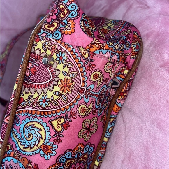 Oilily Pink and Blue Paisley Travel Tote Bag - Picture 14 of 16